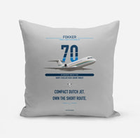 Thumbnail for Fokker 70 design on light gray pillow