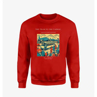 Thumbnail for VINTAGE G4372 - The Tram To The Tarmac - Designed Sweatshirts design on red