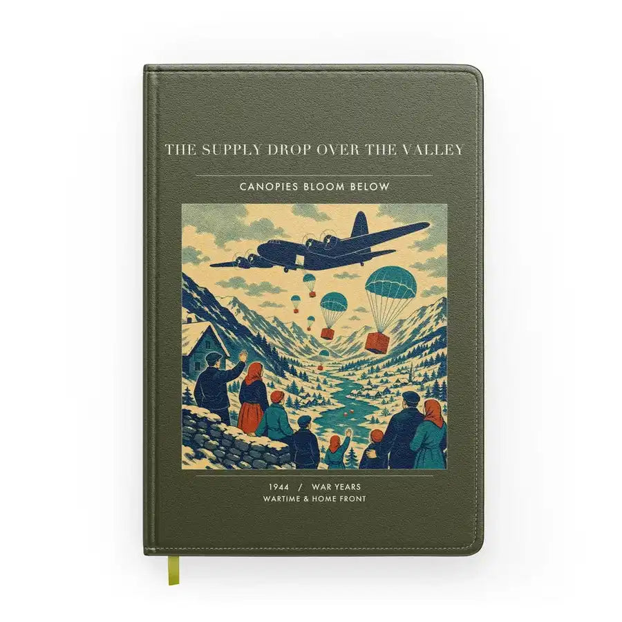 VINTAGE G4512 - The Supply Drop Over The Valley - Designed Notebooks design on greenarmy