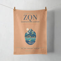 Thumbnail for Queenstown Airport (ZQN) design on orange towel