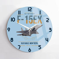 Thumbnail for F-15EX Eagle II design on light blue no frame wall clock