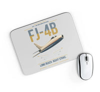 Thumbnail for FJ-4B Fury design on light gray rectangle mouse pad