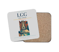 Thumbnail for Liège Airport (LGG) design on light gray 1 piece coaster