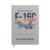 Thumbnail for F-16C Fighting Falcon See All Around Turn Inside design on light gray notebook