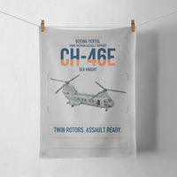 Thumbnail for Boeing Vertol CH-46E Sea Knight design on light gray towel