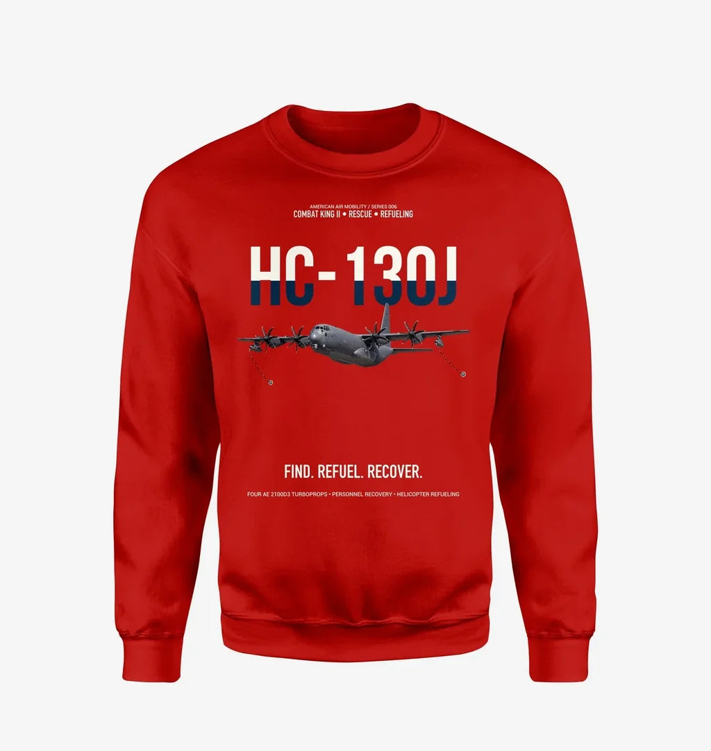 HC-130J COMBAT KING II design on red sweatshirt