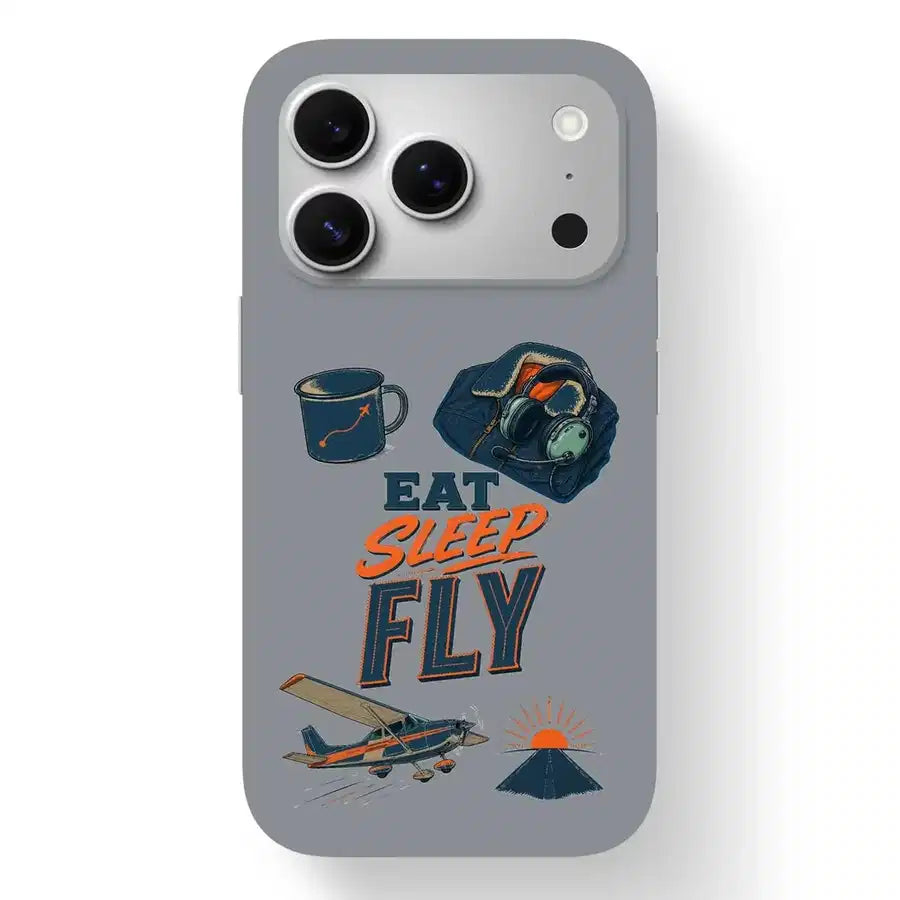 SIGNAL 617 - Eat Sleep Fly V2 - MagSafe iPhone 17 Pro design on gray magsafe iphone 17 pro