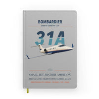 Thumbnail for Bombardier Learjet 31A design on light gray notebook