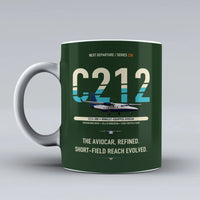 Thumbnail for C-212-300 Aviocar Mug design on dark green casa