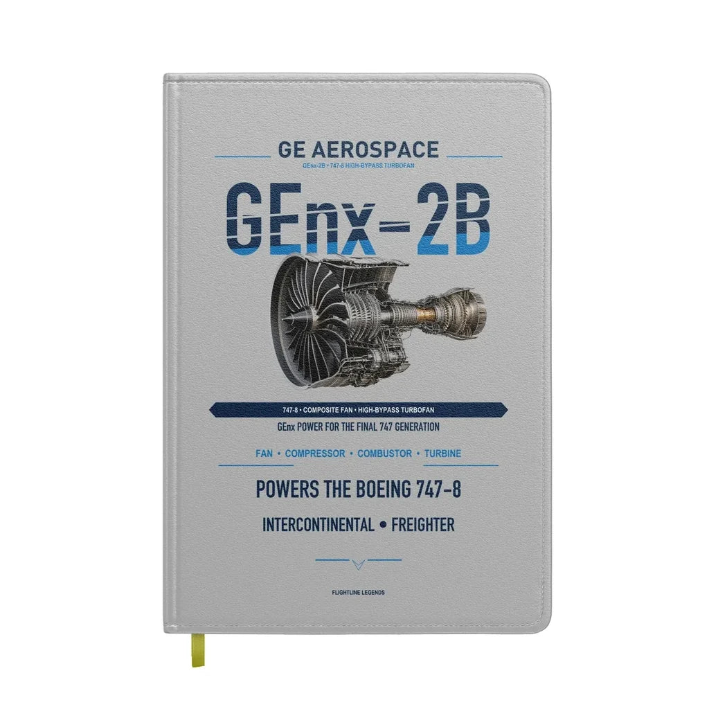 GEnx-2B design on light gray notebook