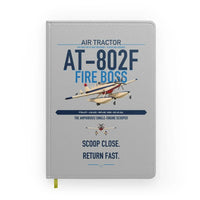 Thumbnail for Air Tractor AT-802F Fire Boss design on light gray notebook