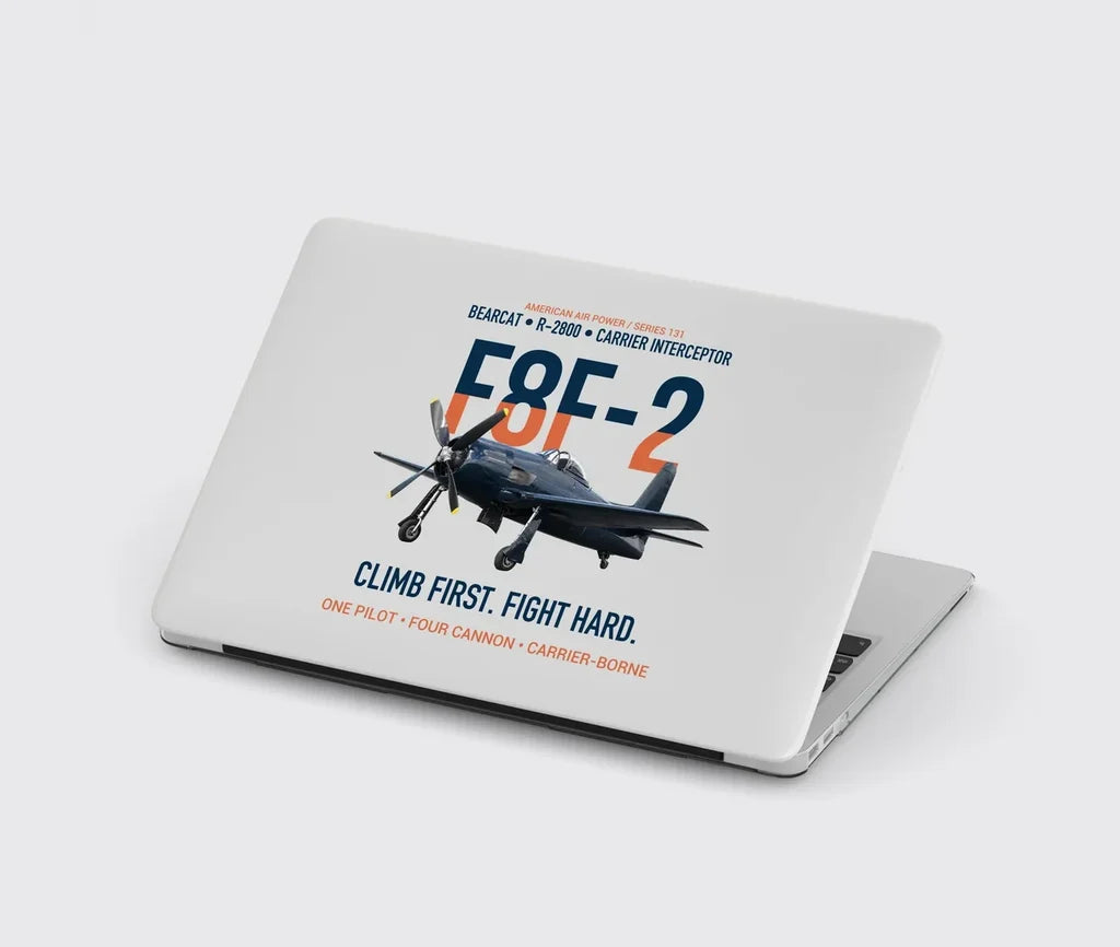 F8F-2 Bearcat Climb First Fight Hard design on light gray MacBook case
