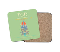 Thumbnail for Podgorica Airport TGD Coaster 1-Piece - Light Green