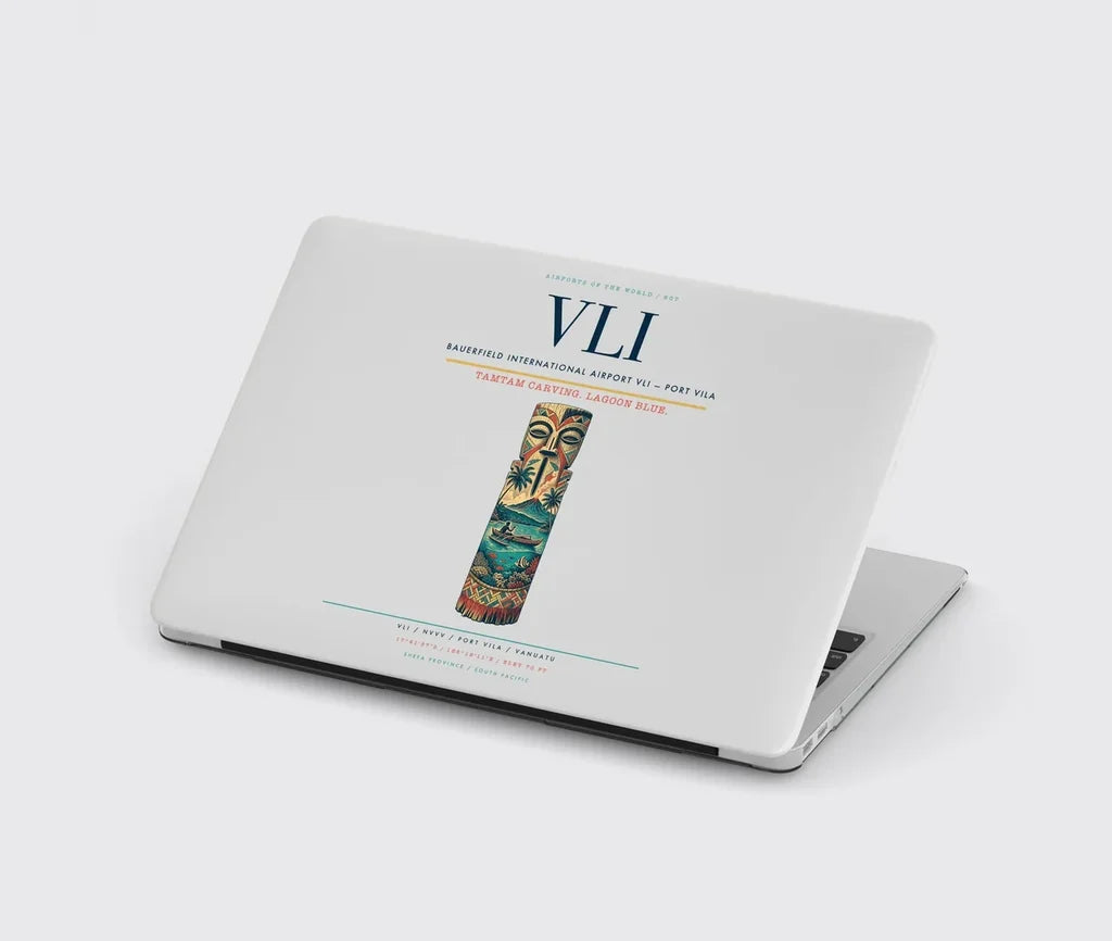 Bauerfield International Airport (VLI) design on light gray MacBook case