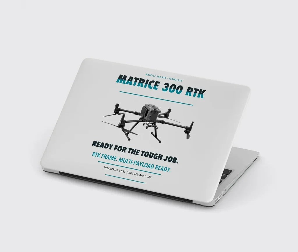 DJI Matrice 300 RTK design on light gray MacBook case