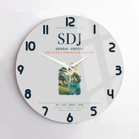 Thumbnail for Sendai Airport (SDJ) design on light gray no frame wall clock