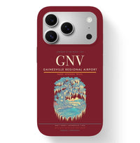 Thumbnail for Gainesville Airport (GNV) design on dark red iPhone 17 Pro MagSafe case