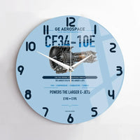 Thumbnail for CF34-10E design on light blue no frame wall clock