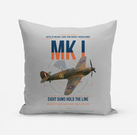 Thumbnail for Hawker Hurricane Mk I design on light gray pillow
