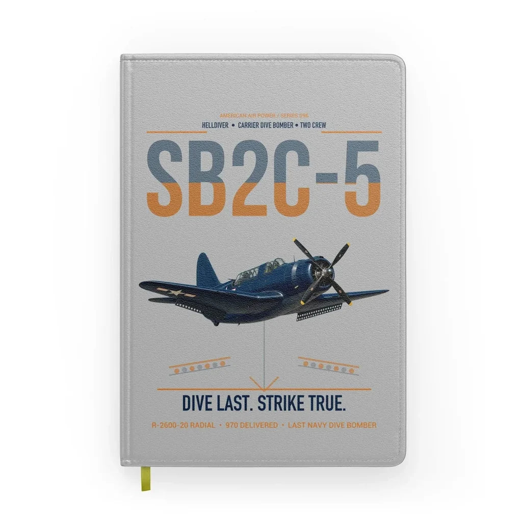 SB2C-5 Helldiver design on light gray notebook