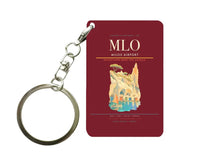Thumbnail for Milos Airport (MLO) design on dark red key chain