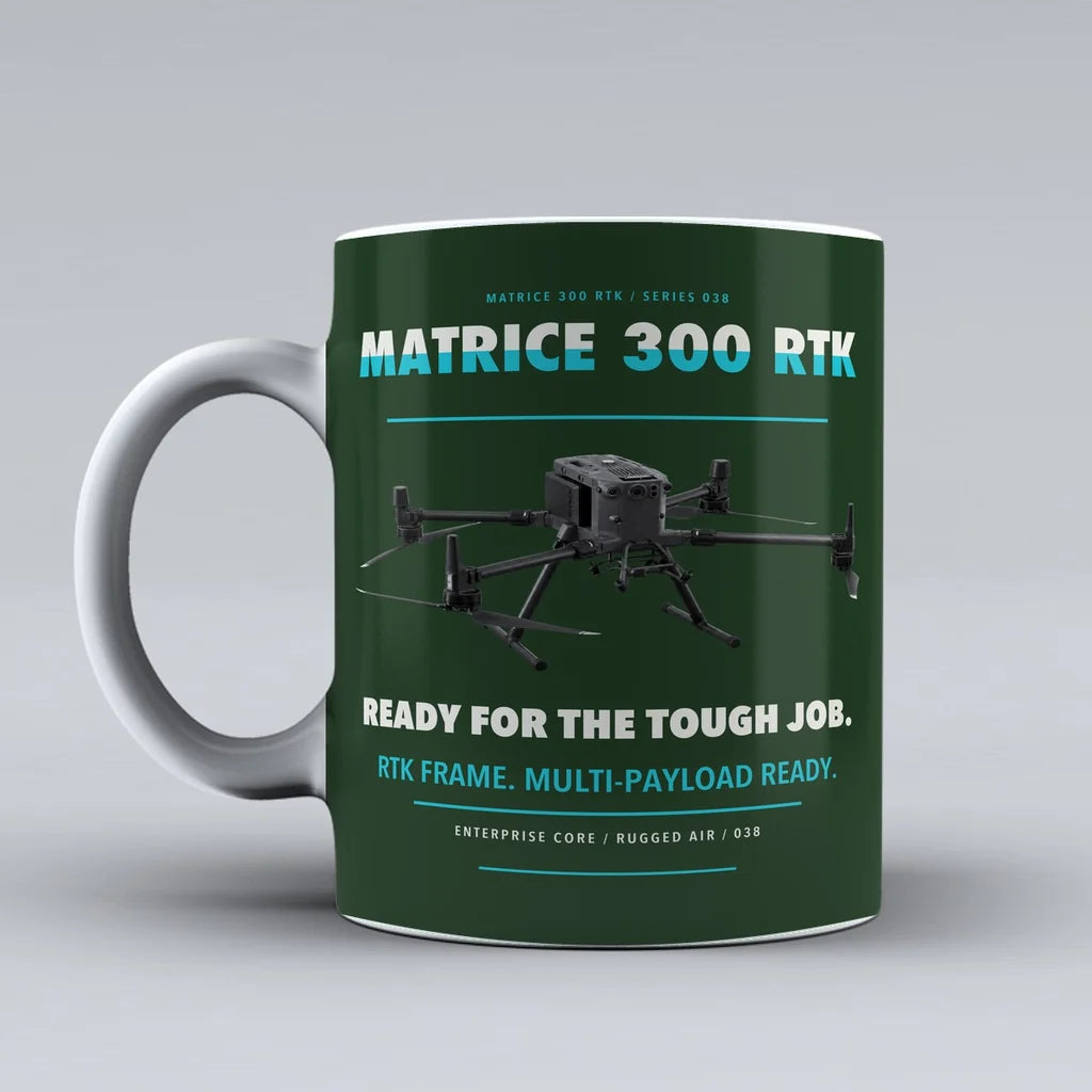 Matrice 300 RTK Mug design on dark green dji