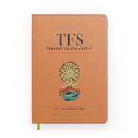 Thumbnail for Tenerife South Airport (TFS) design on orange notebook