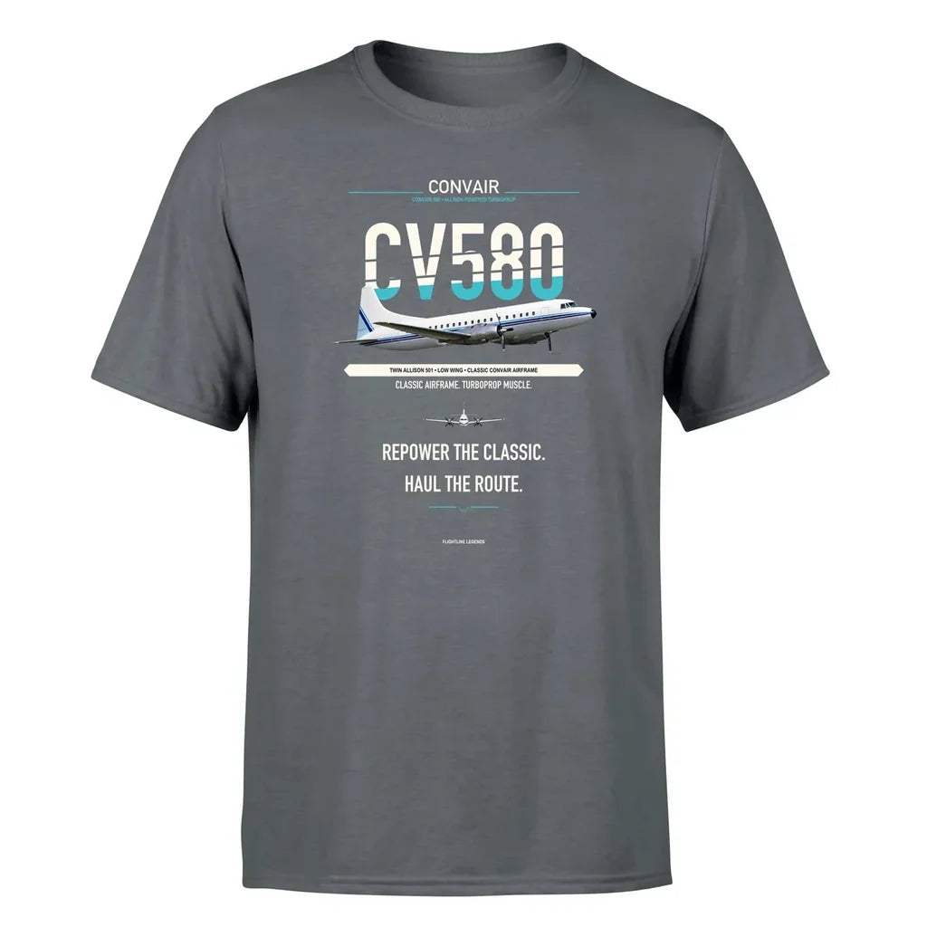 Convair 580 design on gray single side