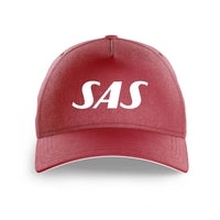 Thumbnail for SAS Airlines logo printed on dark red cap