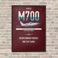 Thumbnail for Piper M700 Fury vertical canvas print - framed - dark red background