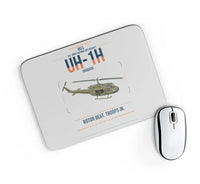 Thumbnail for Bell UH-1H Iroquois design on light gray rectangle mouse pad