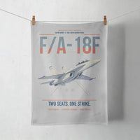 Thumbnail for F-A-18F Super Hornet design on light gray towel