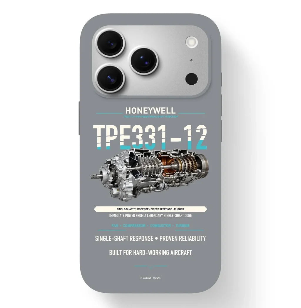 TPE331-12 Case design on gray iphone case
