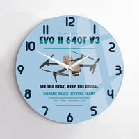 Thumbnail for Autel EVO II Dual 640T V3 design on light blue no frame wall clock
