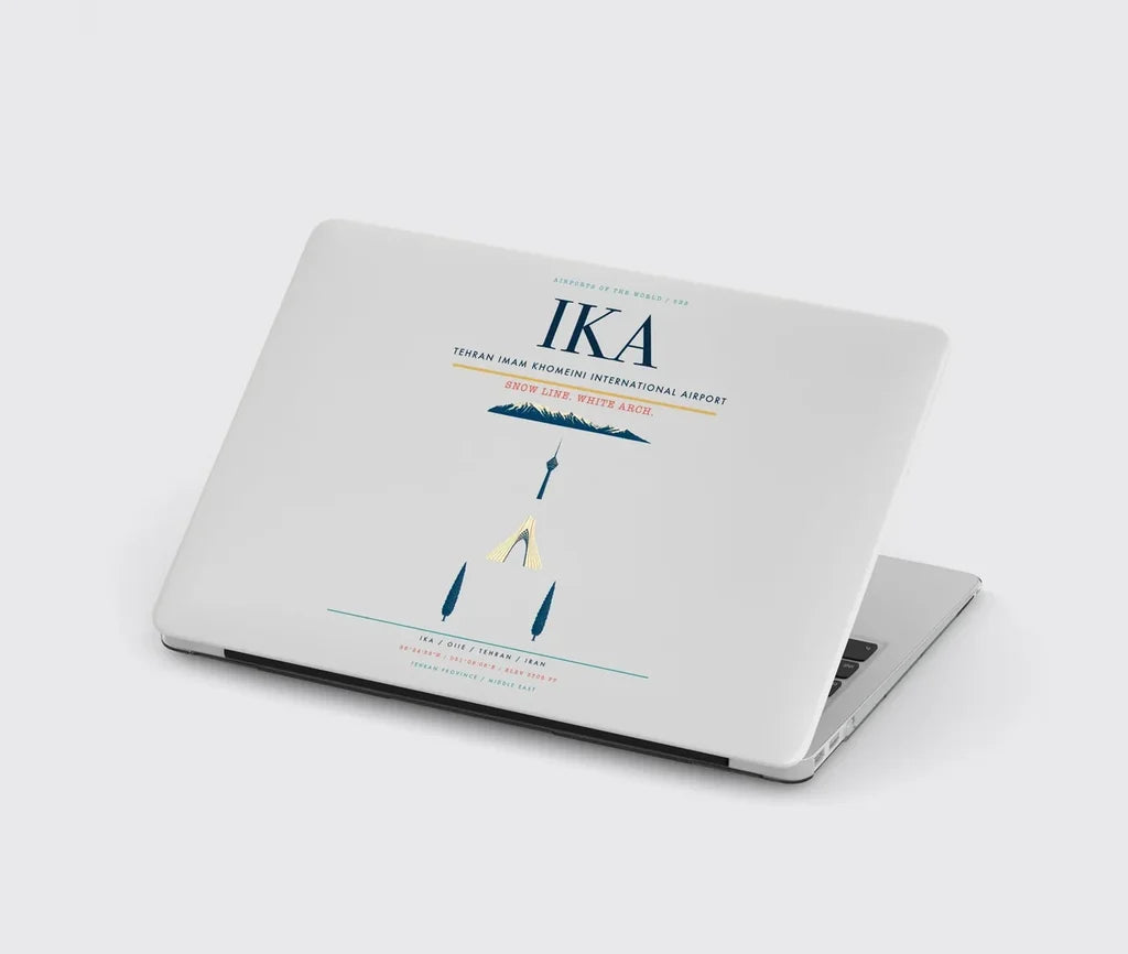 Tehran Imam Khomeini International Airport (IKA) design on light gray MacBook case