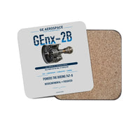 Thumbnail for GEnx-2B design on light gray 1 piece coaster