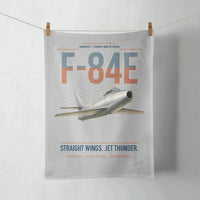 Thumbnail for F-84E Thunderjet design on light gray towel