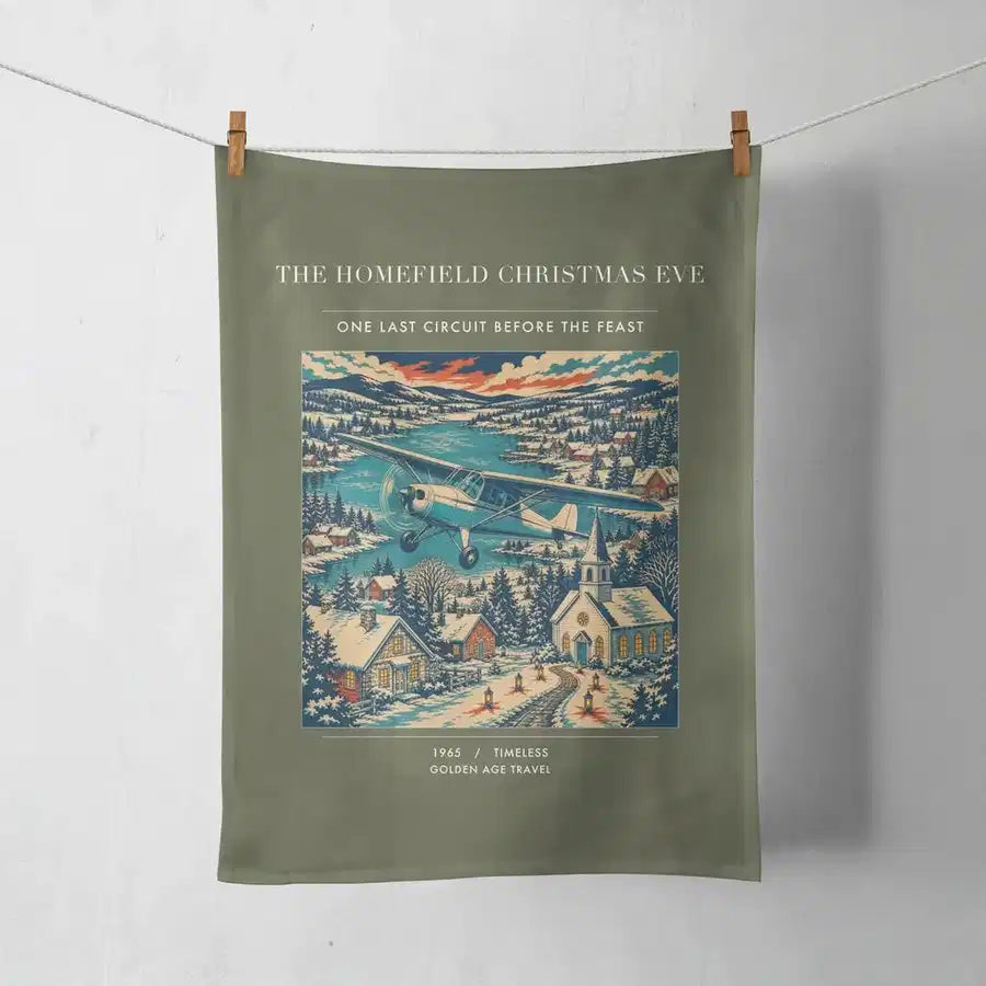VINTAGE G4449 - The Homefield Christmas Eve - Designed Towels design on greenarmy