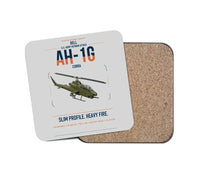 Thumbnail for Bell AH-1G Cobra design on light gray 1 piece coaster