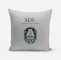 Thumbnail for Santos Dumont Airport (SDU) design on light gray pillow