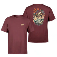 Thumbnail for SIGNAL 652 - Dawn Answers To The Throttle - Double-Side T-Shirt design on dark red double side t shirt