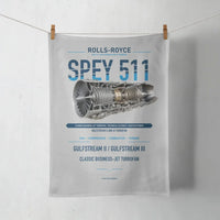Thumbnail for SPEY 511 design on light gray towel