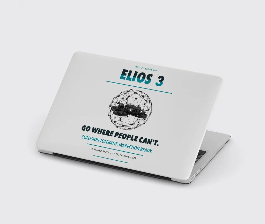 Flyability Elios 3 design on light gray MacBook case