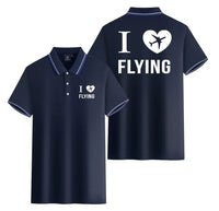 Thumbnail for Customisable I Love Flying Polo Shirt - view 6
