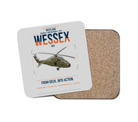 Thumbnail for Westland Wessex HU5 design on light gray 1 piece coaster
