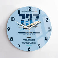 Thumbnail for Boeing 737-700 NG design on light blue no frame wall clock