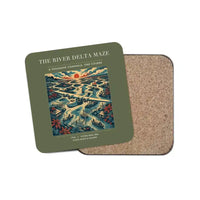 Thumbnail for The River Delta Maze - Designed Coasters design on green army 1-piece