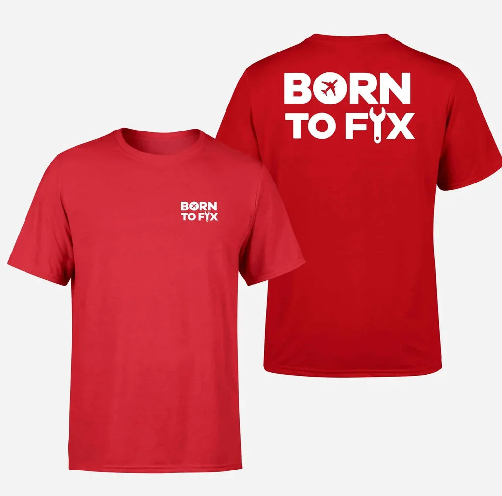 Customisable Born To Fix Airplanes T-Shirt - view 6