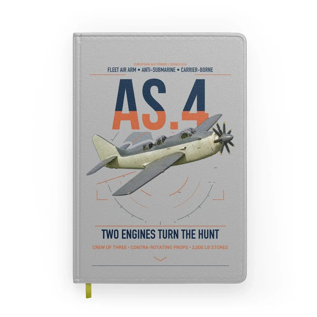 Fairey Gannet AS.4 design on light gray notebook