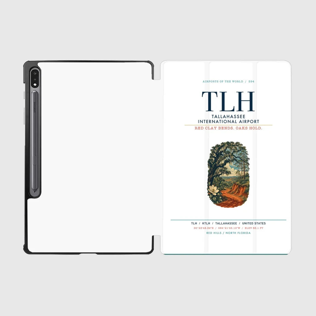 Tallahassee International Airport (TLH) design on white samsung tablet tablet case